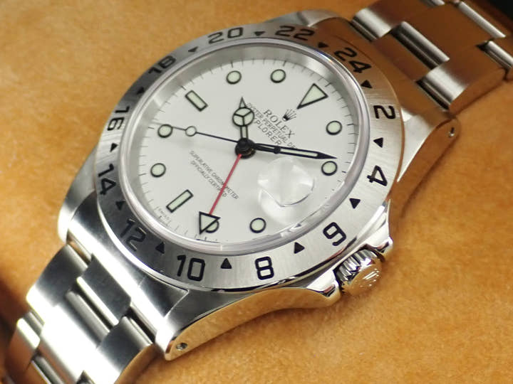 ロレックス エクスプローラーII Ref.16570 ステンレススチール ホワイト文字盤