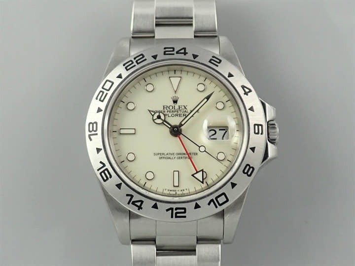 ロレックス エクスプローラーII Ref.16550 ステンレススチール アイボリー文字盤