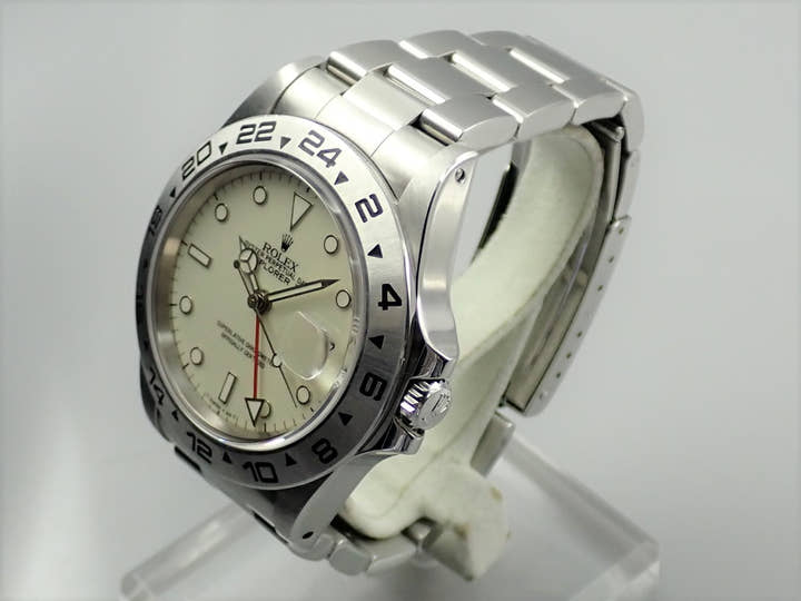 ロレックス エクスプローラーII Ref.16550 ステンレススチール アイボリー文字盤