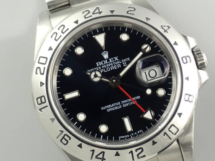 ロレックス エクスプローラーII Ref.16570 ステンレススチール ブラック文字盤