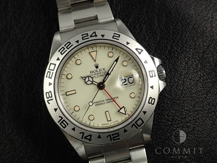 ロレックス エクスプローラーII Ref.16550 ステンレススチール アイボリー文字盤