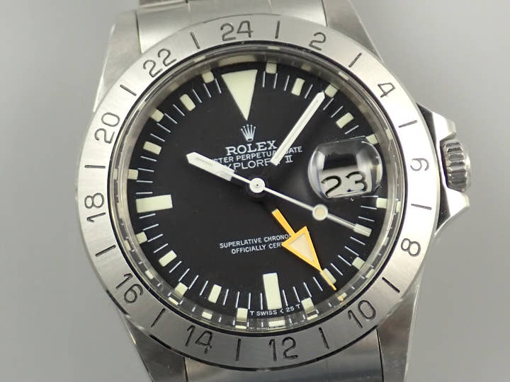 ロレックス エクスプローラーII Ref.1655 ステンレススチール ブラック文字盤