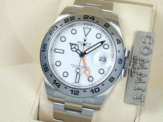ロレックス エクスプローラーII Ref.216570 ホワイト文字盤 中古 explorer2-22
