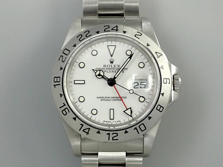 ロレックス エクスプローラーII Ref.16570 ステンレススチール ホワイト文字盤