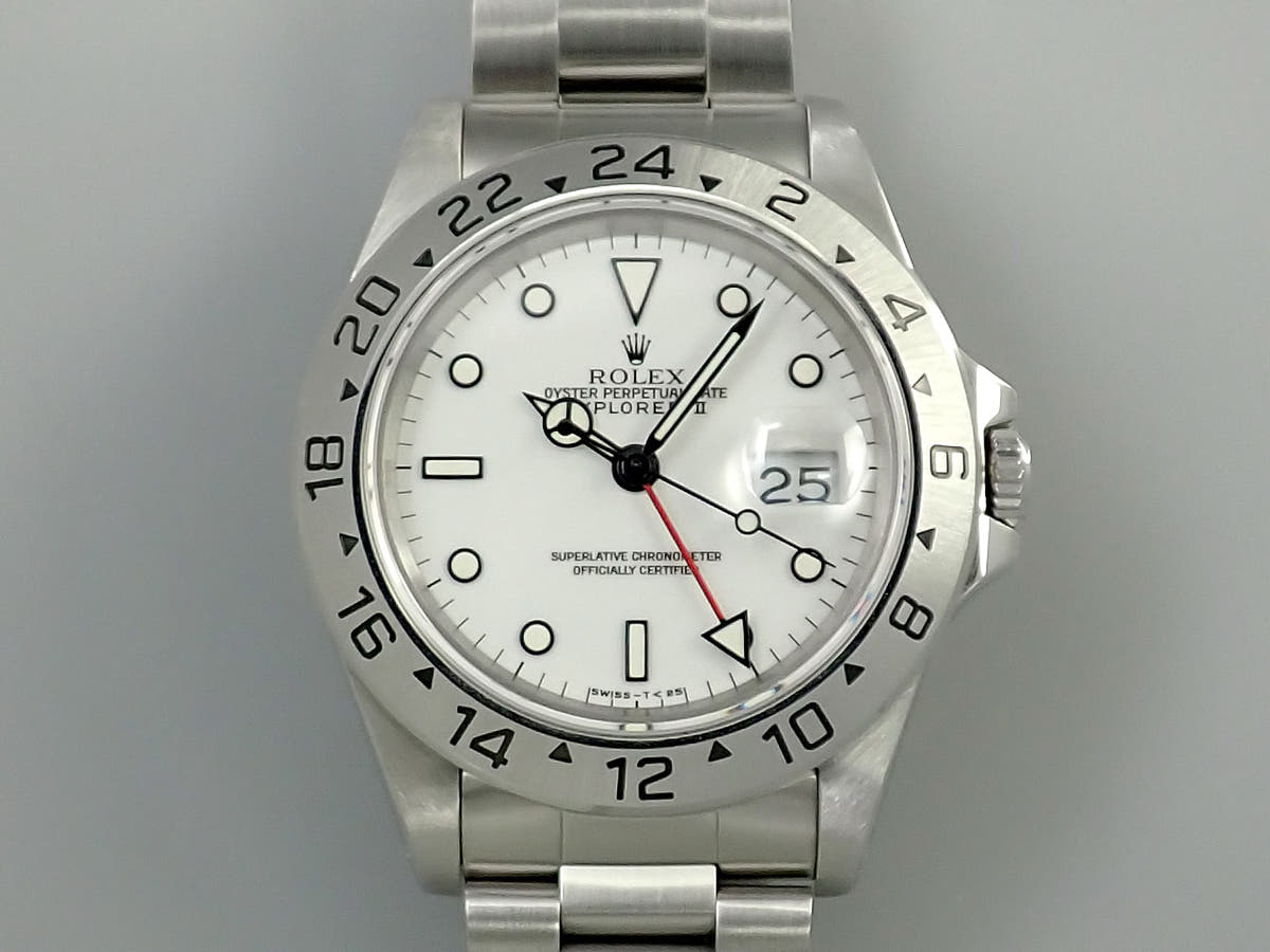 ロレックス エクスプローラーII Ref.16570 ホワイト文字盤 中古 MV1W89TX