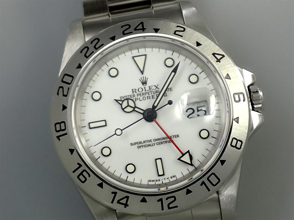 ロレックス エクスプローラーII Ref.16570 ホワイト文字盤 中古 MV1W89TX