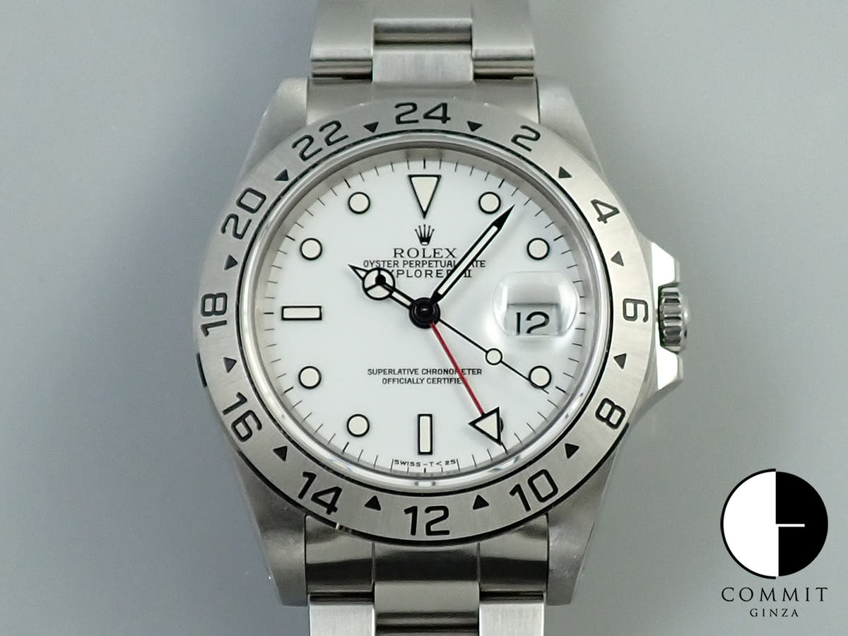 ロレックス エクスプローラーII Ref.16570 ホワイト文字盤 美品 Y10ZP595