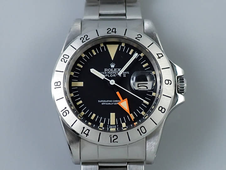 ロレックス エクスプローラーII Ref.1655 ステンレススチール ブラック文字盤