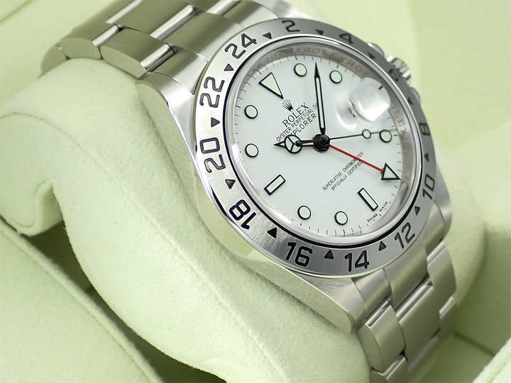 ロレックス エクスプローラーII Ref.16570 ステンレススチール ホワイト文字盤