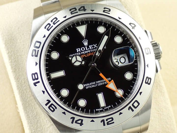 ロレックス エクスプローラーII Ref.216570 ステンレススチール ブラック文字盤