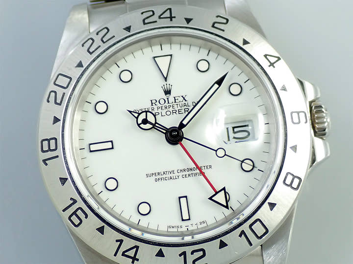 ロレックス エクスプローラーII Ref.16570 ステンレススチール ホワイト文字盤