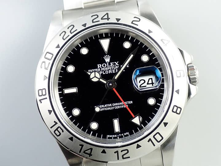 ロレックス エクスプローラーII Ref.16570 ステンレススチール ブラック文字盤