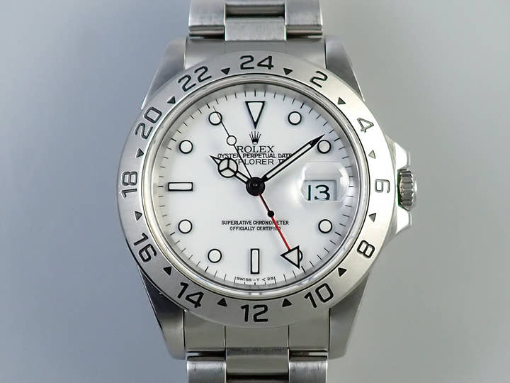 ロレックス エクスプローラーII Ref.16570 ステンレススチール ホワイト文字盤
