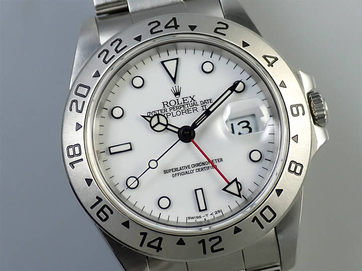 ロレックス エクスプローラーII Ref.16570 ステンレススチール ホワイト文字盤