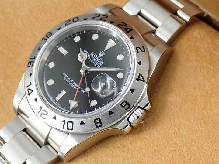 ロレックス エクスプローラーII Ref.16570 ステンレススチール ブラック文字盤