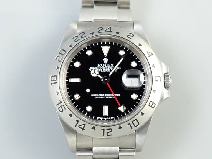 ロレックス エクスプローラーII Ref.16570 ステンレススチール ブラック文字盤