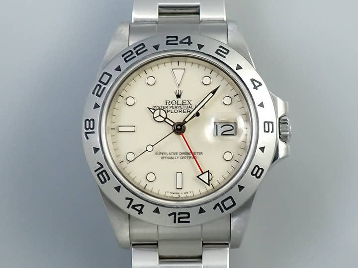ロレックス エクスプローラーII Ref.16550 ステンレススチール アイボリー文字盤