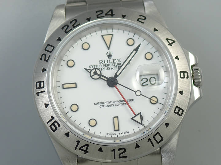 ロレックス エクスプローラーII Ref.16570 ステンレススチール ホワイト文字盤