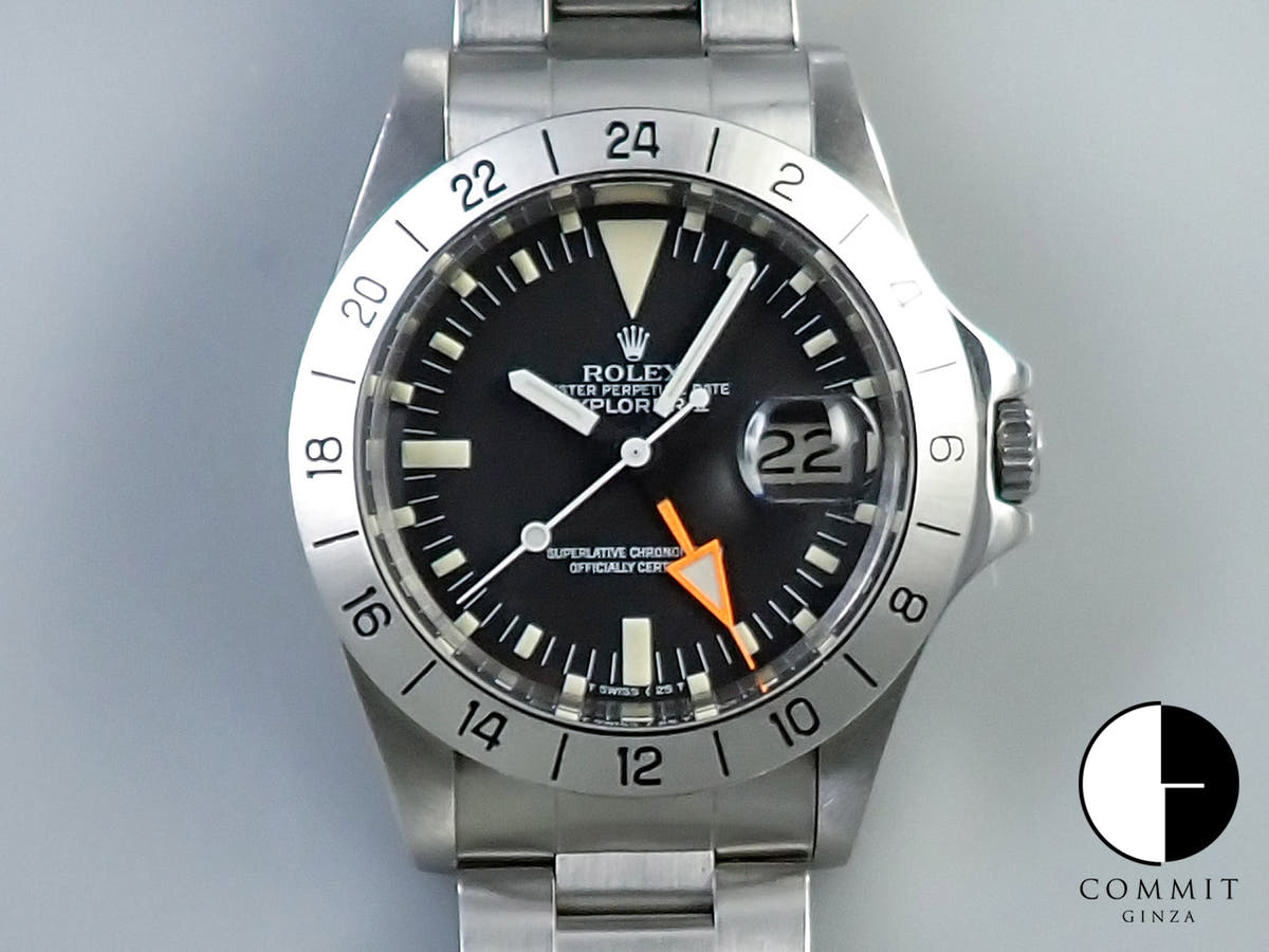 ロレックス エクスプローラーII Ref.1655 ブラック文字盤 中古 0LY8UVA1