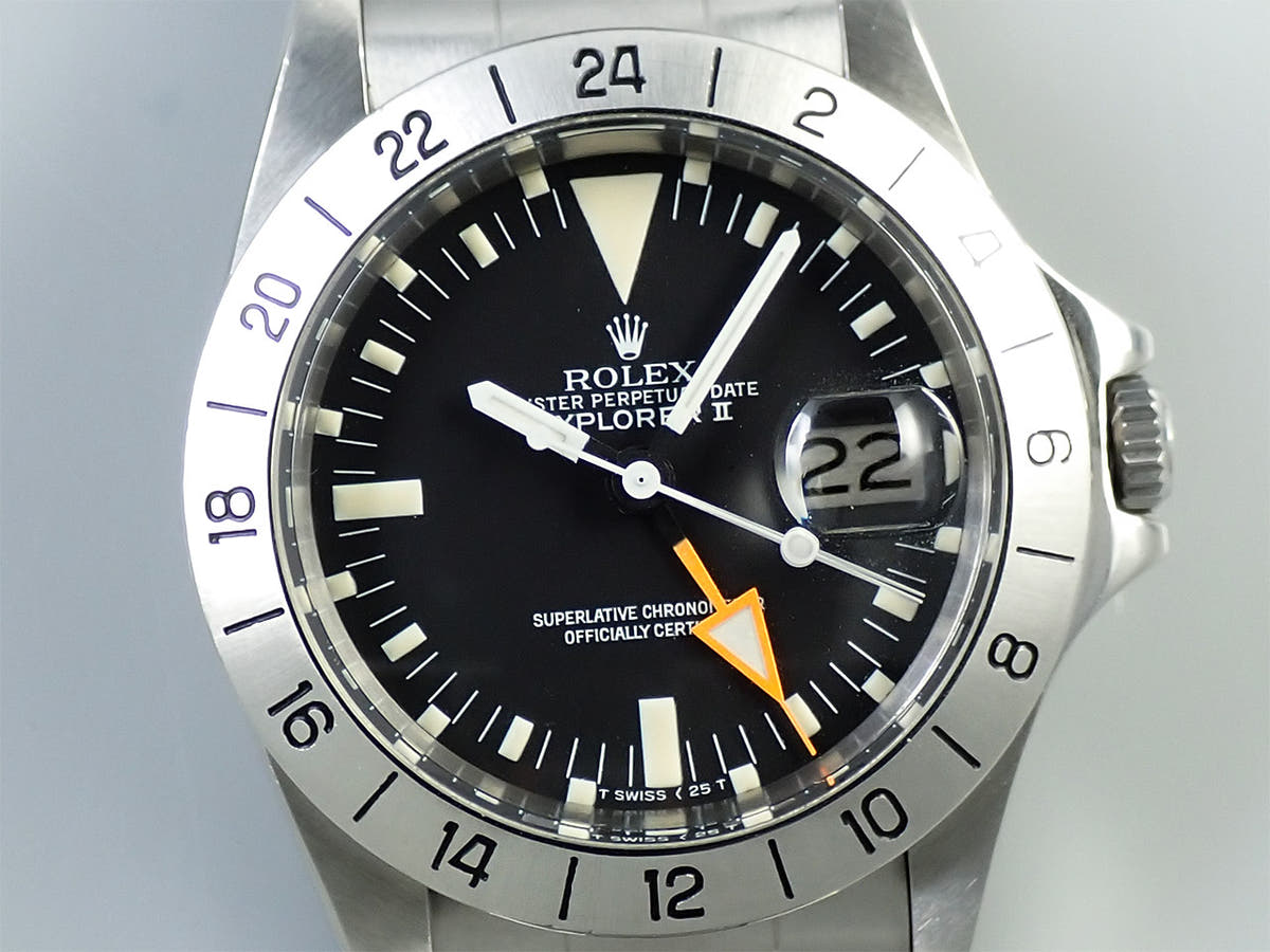 ロレックス エクスプローラーII Ref.1655 ブラック文字盤 中古 0LY8UVA1