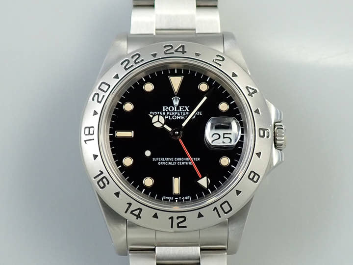 ロレックス エクスプローラーII Ref.16570 ステンレススチール ブラック文字盤
