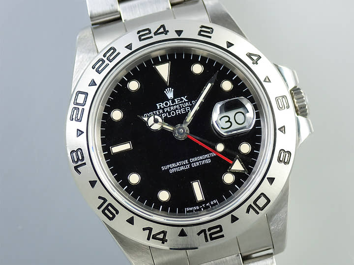 ロレックス エクスプローラーII Ref.16550 ステンレススチール ブラック文字盤
