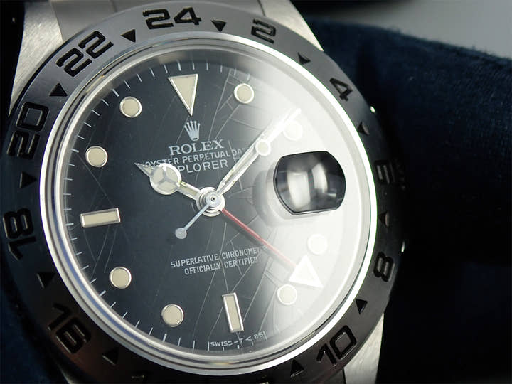 ロレックス エクスプローラーII Ref.16550 ステンレススチール ブラック文字盤