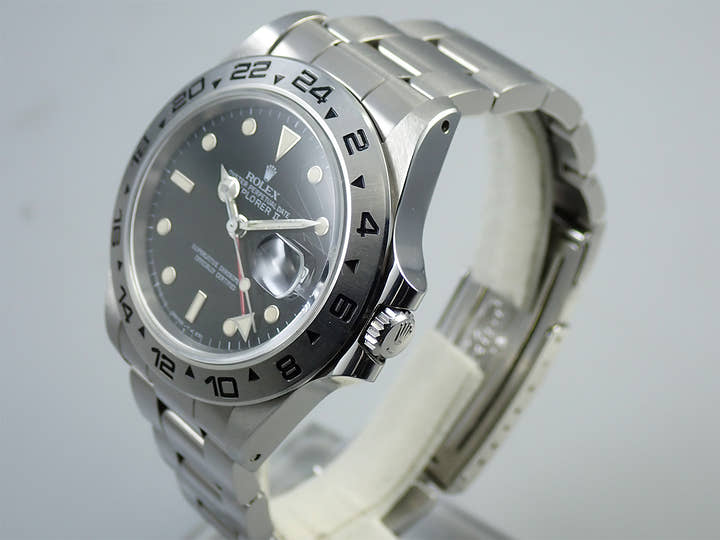 ロレックス エクスプローラーII Ref.16550 ステンレススチール ブラック文字盤