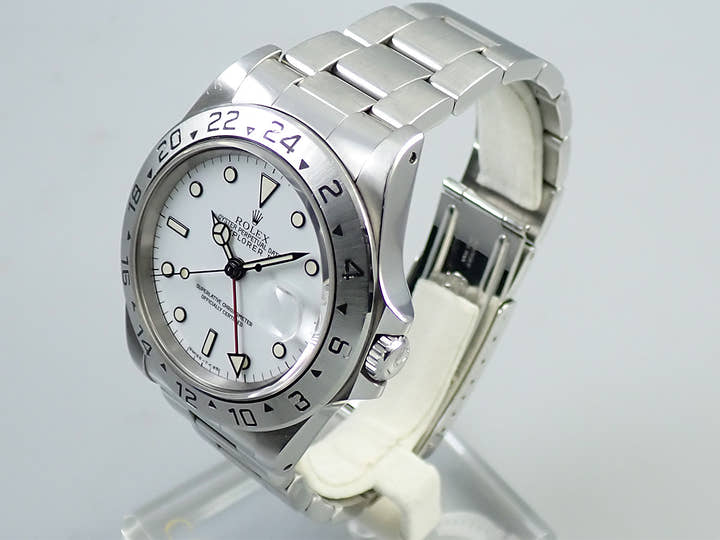 ロレックス エクスプローラーII Ref.16570 ステンレススチール ホワイト文字盤