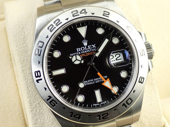 ロレックス エクスプローラーII Ref.216570 ステンレススチール ブラック文字盤