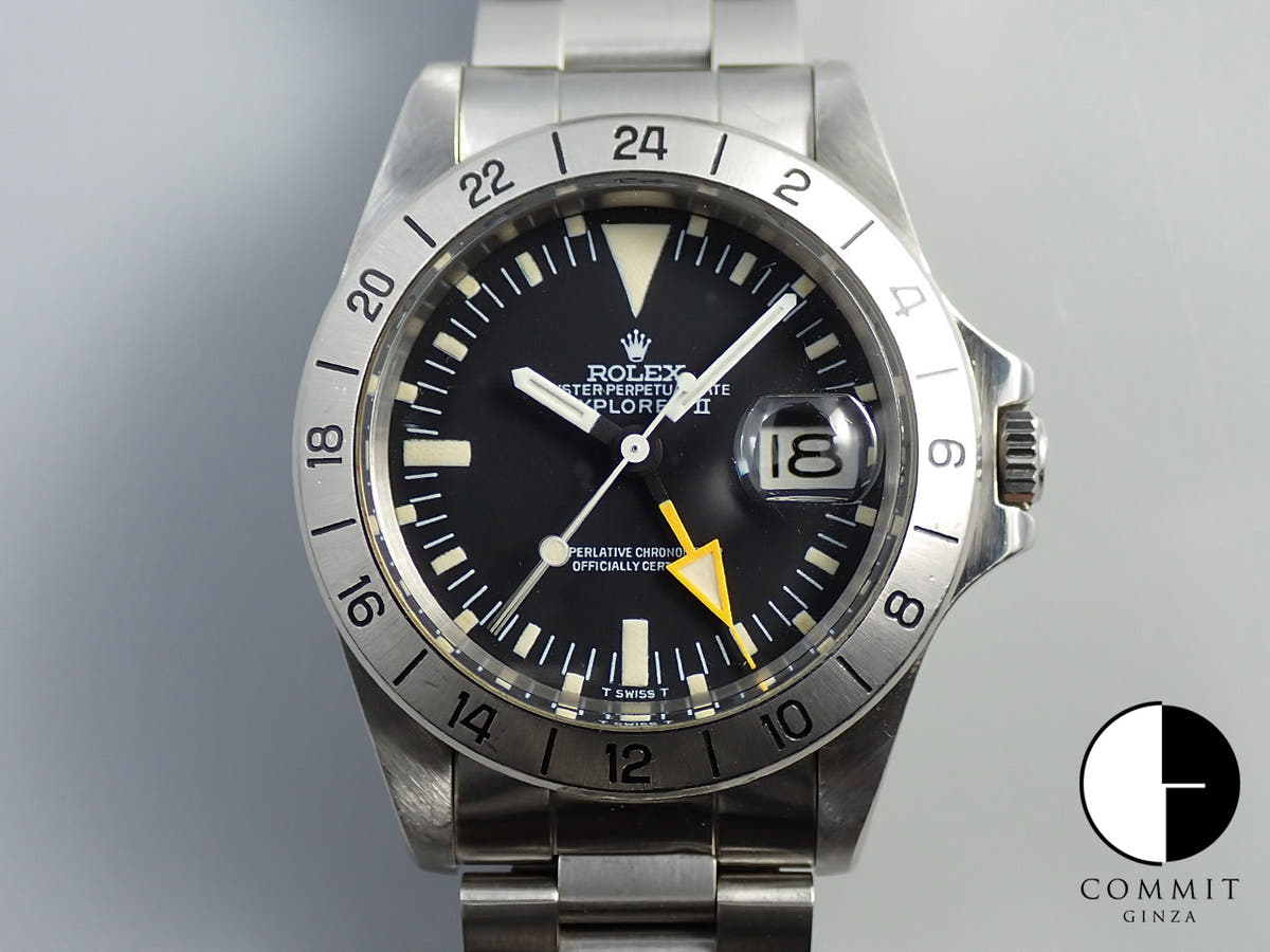 ロレックス エクスプローラーII Ref.1655 ブラック文字盤 中古 0M5JY7C2