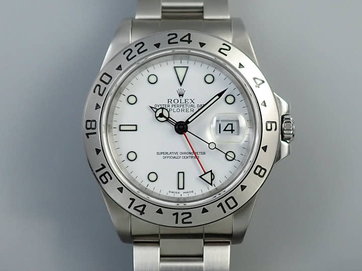 Rolex Explorer II Ref. 16570 Stainless Steel White Dial