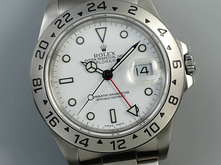 Rolex Explorer II Ref. 16570 Stainless Steel White Dial