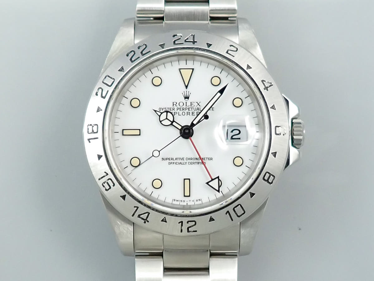 ロレックス エクスプローラーII Ref.16570 ホワイト文字盤 中古 70SVAHVA
