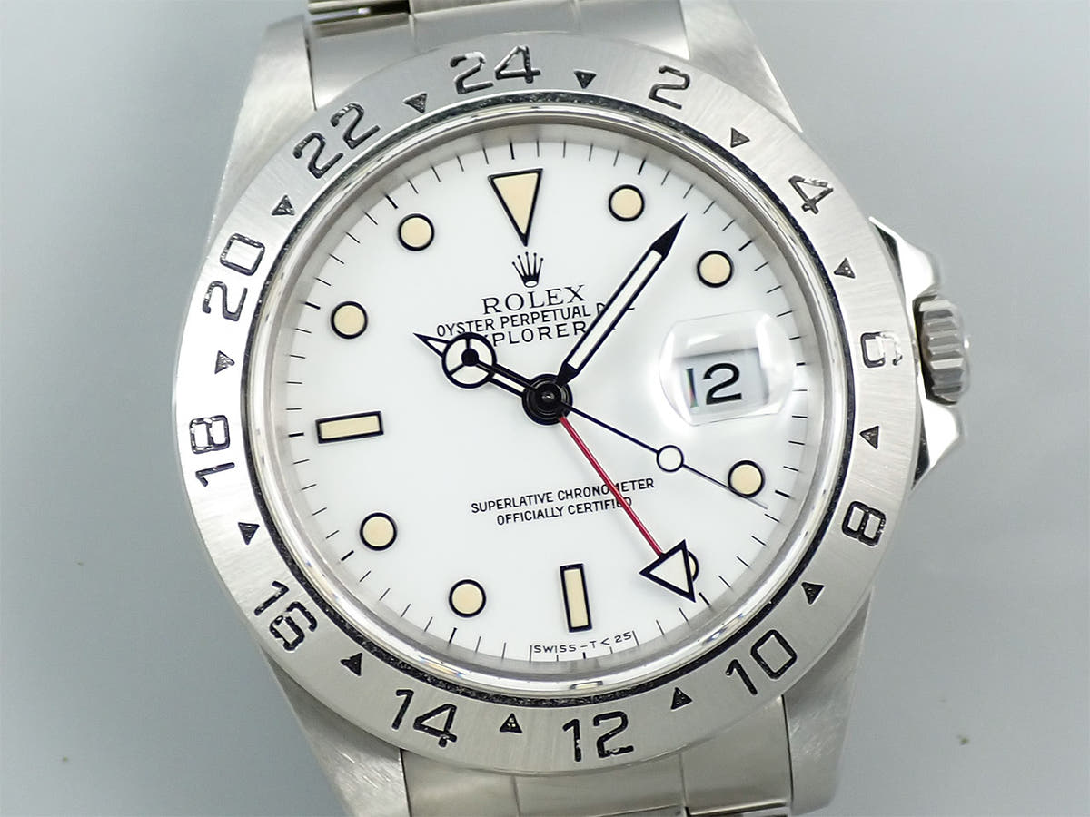 ロレックス エクスプローラーII Ref.16570 ホワイト文字盤 中古 70SVAHVA
