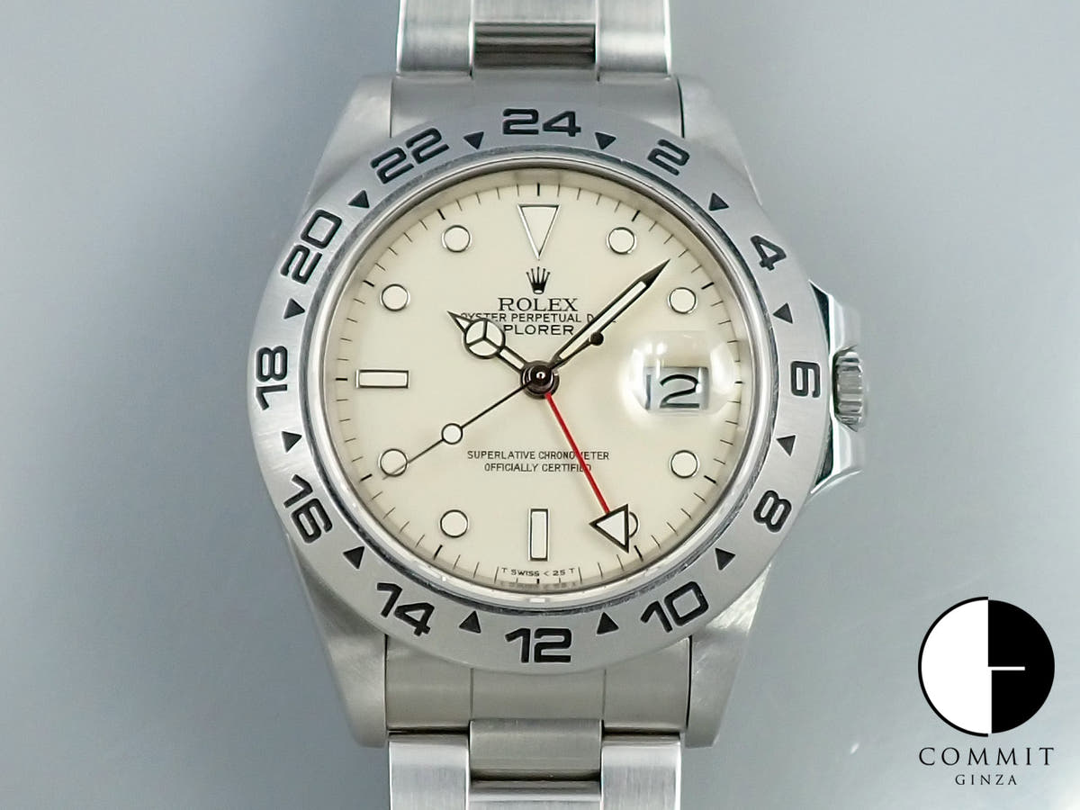 ロレックス エクスプローラーII Ref.16550 アイボリー文字盤 中古 73UU5481
