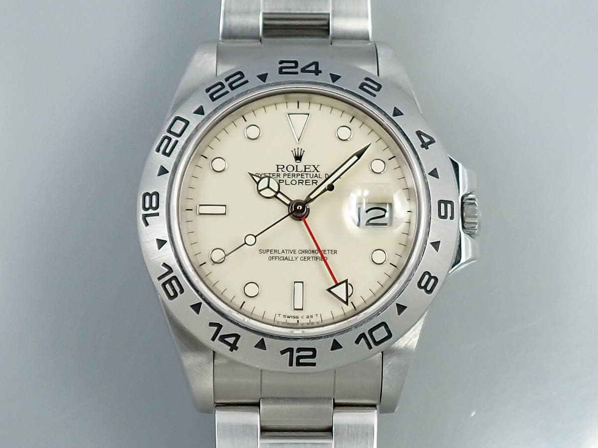 ロレックス エクスプローラーII Ref.16550 アイボリー文字盤 中古 73UU5481
