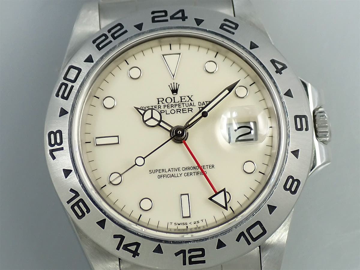 ロレックス エクスプローラーII Ref.16550 アイボリー文字盤 中古 73UU5481