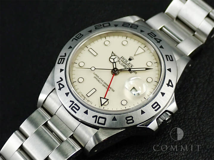 ロレックス エクスプローラーII Ref.16550 ステンレススチール アイボリー文字盤