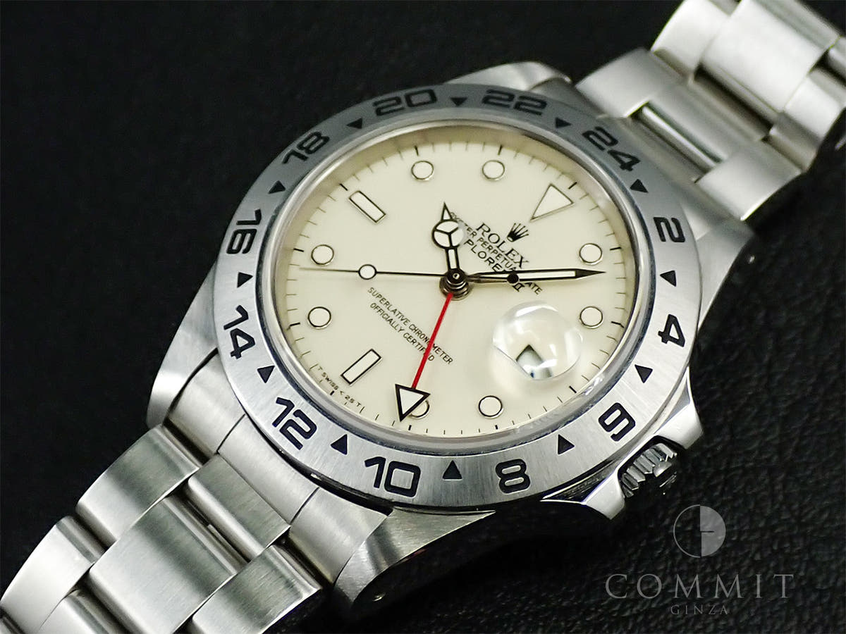 ロレックス エクスプローラーII Ref.16550 アイボリー文字盤 中古 73UU5481
