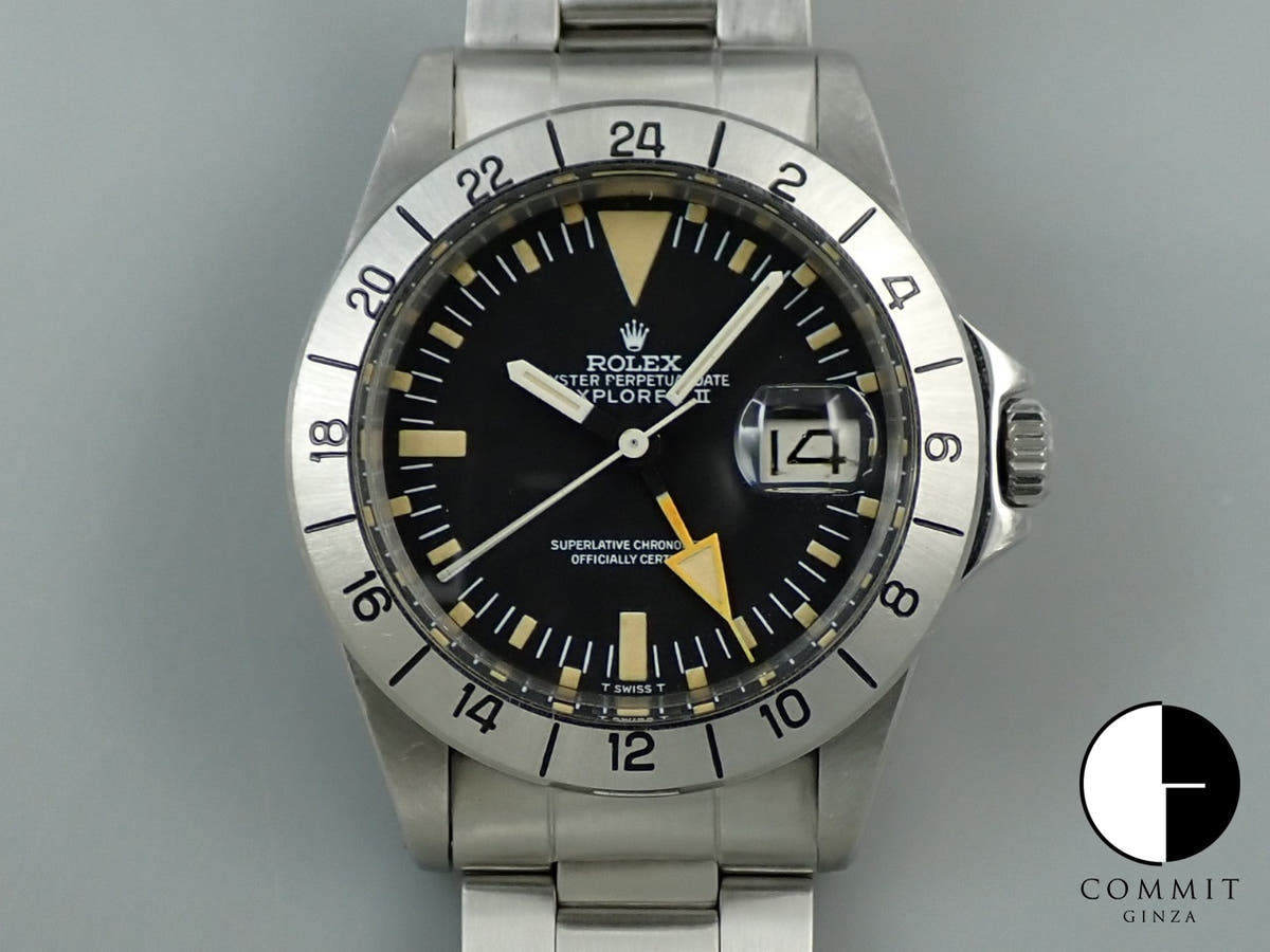 ロレックス エクスプローラーII Ref.1655 ブラック文字盤 中古 K0963052