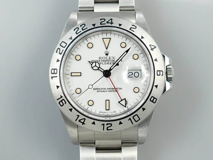 ロレックス エクスプローラーII Ref.16570 ステンレススチール ホワイト文字盤