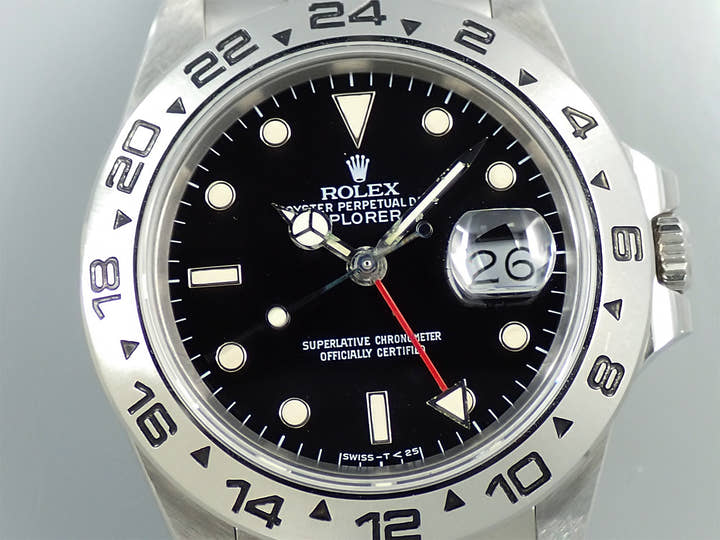 ロレックス エクスプローラーII Ref.16550 ステンレススチール ブラック文字盤
