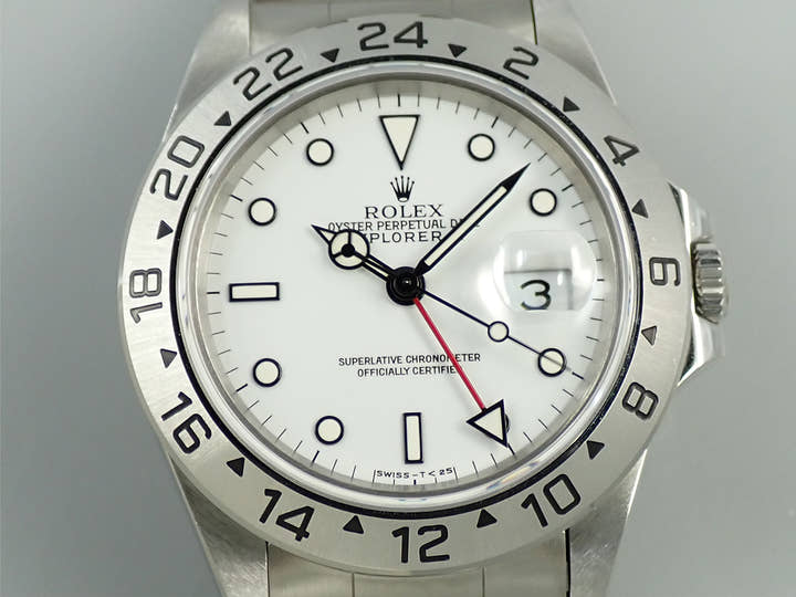 ロレックス エクスプローラーII Ref.16570 ステンレススチール ホワイト文字盤