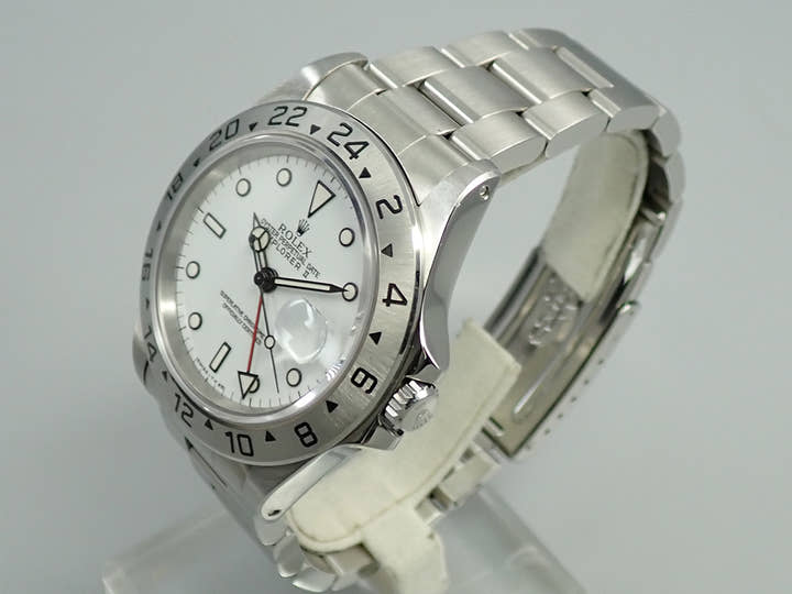 ロレックス エクスプローラーII Ref.16570 ステンレススチール ホワイト文字盤