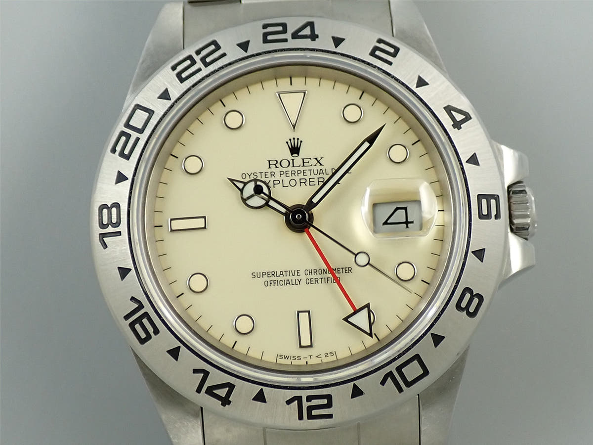 ロレックス エクスプローラーII Ref.16550 アイボリー文字盤 中古 79UX0807