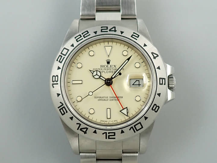 ロレックス エクスプローラーII Ref.16550 アイボリー文字盤 中古 79UX0807