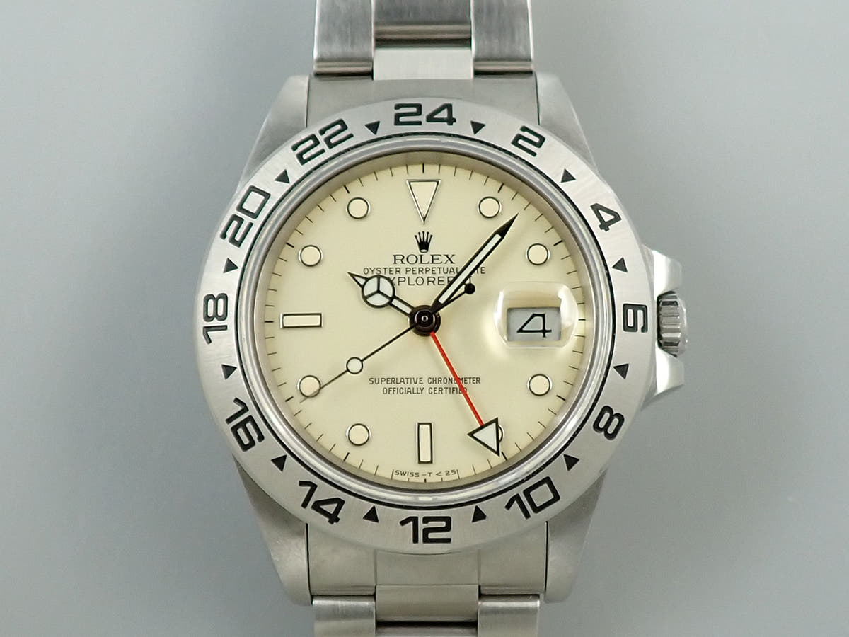 ロレックス エクスプローラーII Ref.16550 アイボリー文字盤 中古 79UX0807