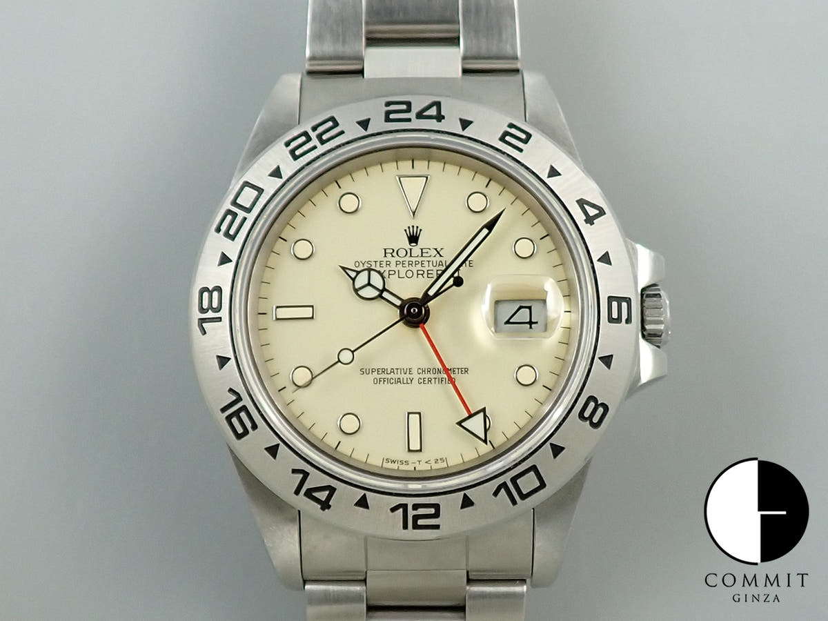 ロレックス エクスプローラーII Ref.16550 アイボリー文字盤 中古 79UX0807
