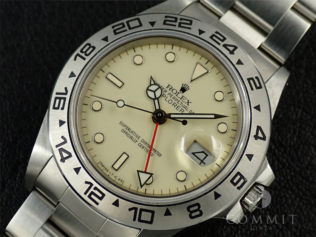 ロレックス エクスプローラーII Ref.16550 アイボリー文字盤 中古 79UX0807